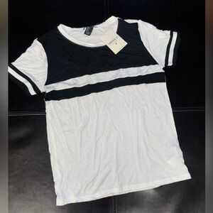 Women’s new striped short sleeve t shirt tee shirt top size small forever 21